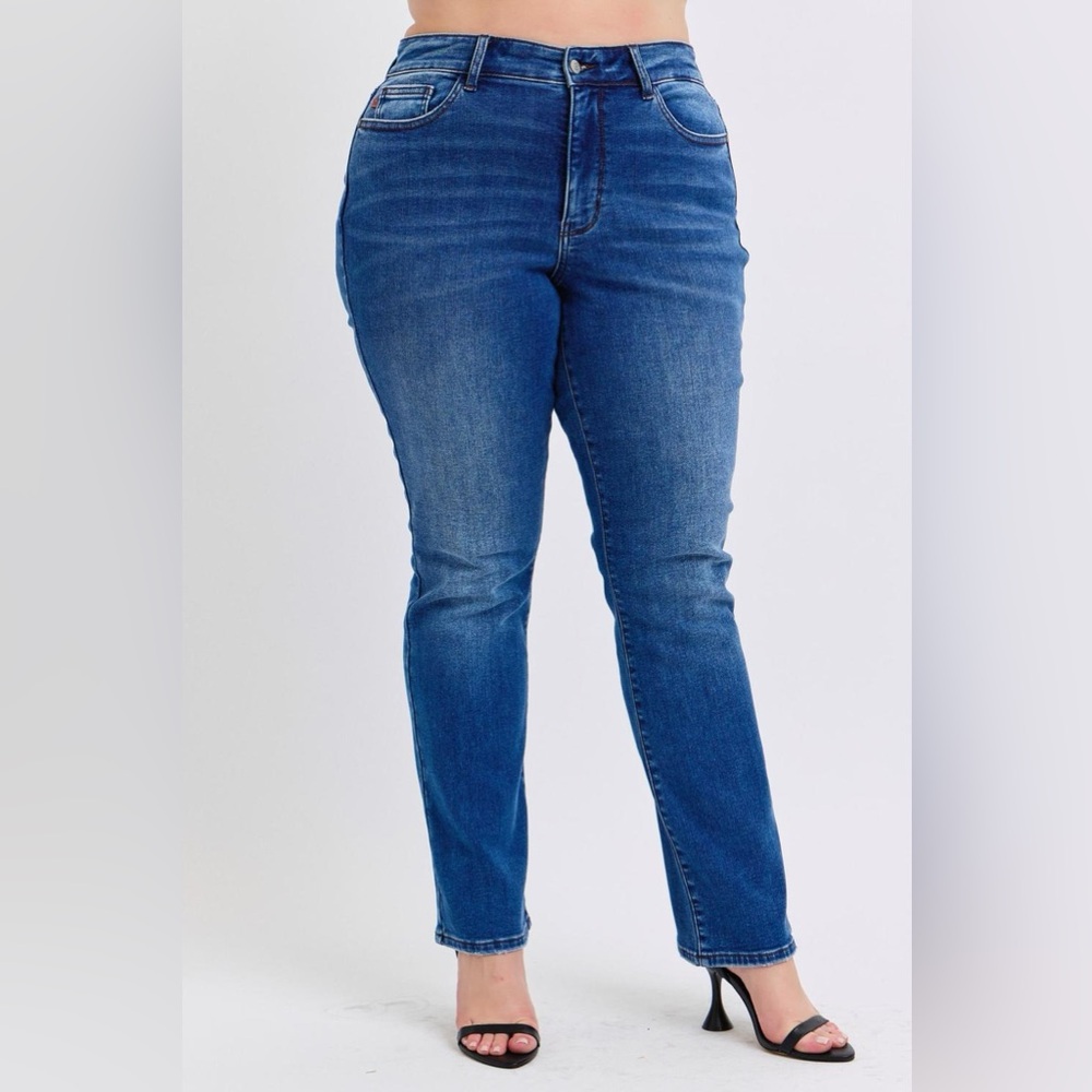 Judy Blue Mid Rise Thermal Bootcut Denim Jeans 14W